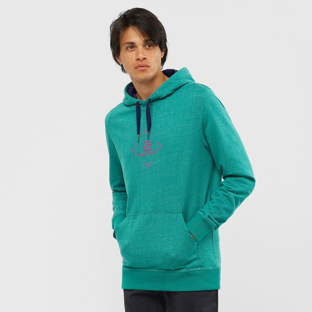 Capa Intermedia Salomon Hombre Verde - Salomon Argentina SHIFT HOODIE M,439581-PGU